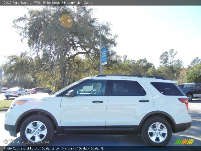 White Suede / Medium Light Stone 2012 Ford Explorer FWD