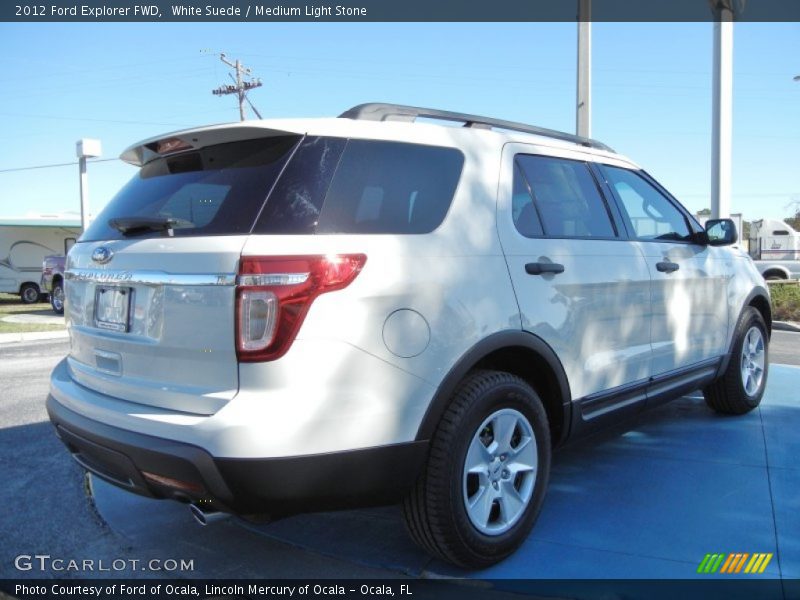 White Suede / Medium Light Stone 2012 Ford Explorer FWD