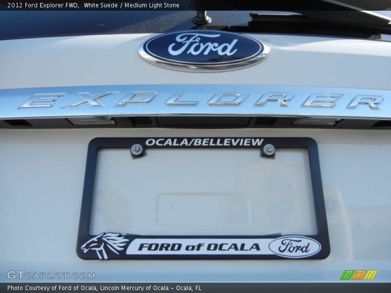 White Suede / Medium Light Stone 2012 Ford Explorer FWD