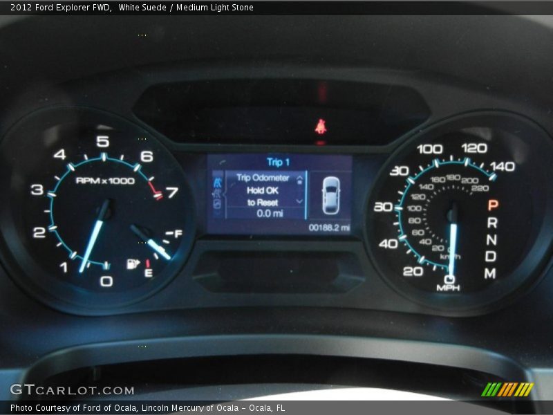 White Suede / Medium Light Stone 2012 Ford Explorer FWD