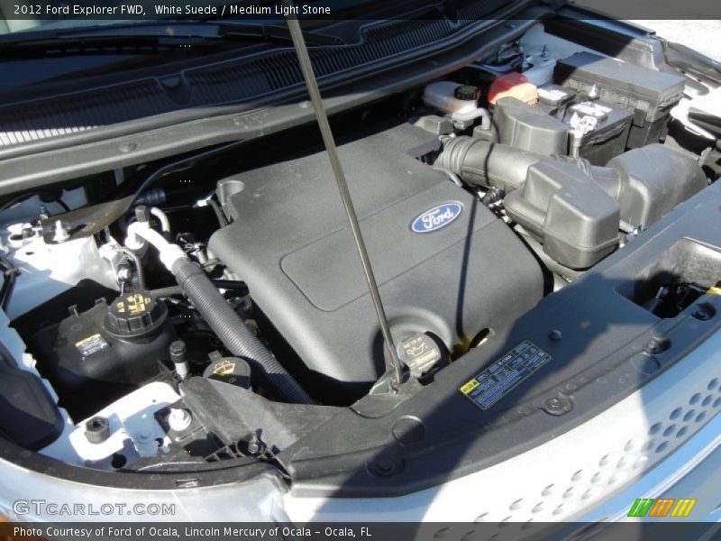 White Suede / Medium Light Stone 2012 Ford Explorer FWD