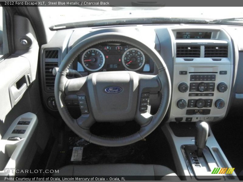 Steel Blue Metallic / Charcoal Black 2012 Ford Escape XLT