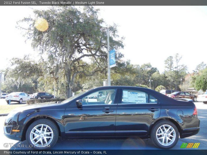 Tuxedo Black Metallic / Medium Light Stone 2012 Ford Fusion SEL