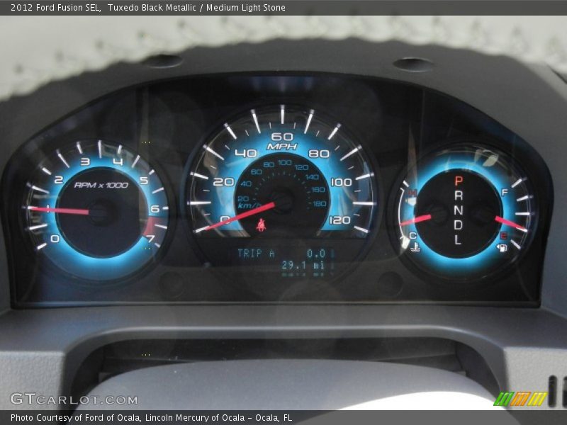 Tuxedo Black Metallic / Medium Light Stone 2012 Ford Fusion SEL