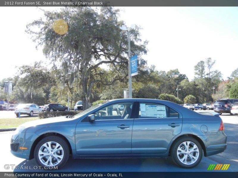 Steel Blue Metallic / Charcoal Black 2012 Ford Fusion SE