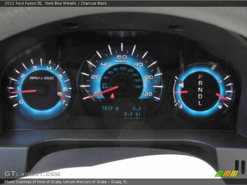 Steel Blue Metallic / Charcoal Black 2012 Ford Fusion SE