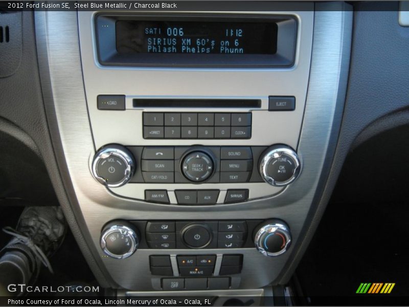 Steel Blue Metallic / Charcoal Black 2012 Ford Fusion SE
