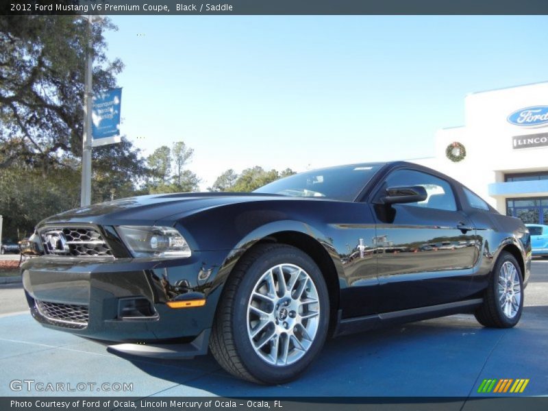 Black / Saddle 2012 Ford Mustang V6 Premium Coupe