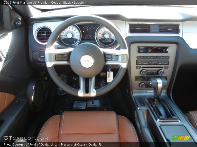 Black / Saddle 2012 Ford Mustang V6 Premium Coupe