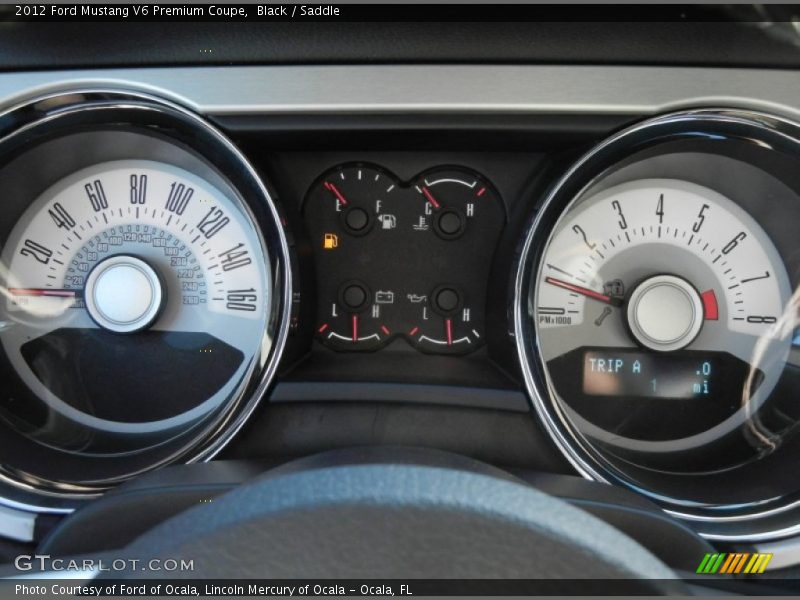 Black / Saddle 2012 Ford Mustang V6 Premium Coupe