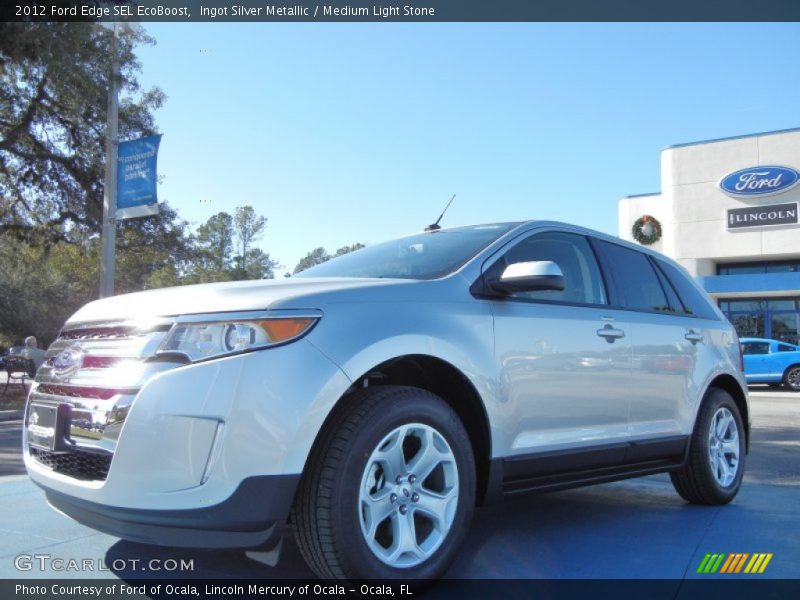 Ingot Silver Metallic / Medium Light Stone 2012 Ford Edge SEL EcoBoost