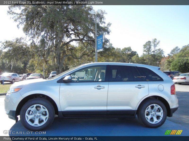 Ingot Silver Metallic / Medium Light Stone 2012 Ford Edge SEL EcoBoost