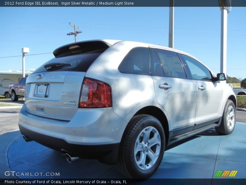 Ingot Silver Metallic / Medium Light Stone 2012 Ford Edge SEL EcoBoost