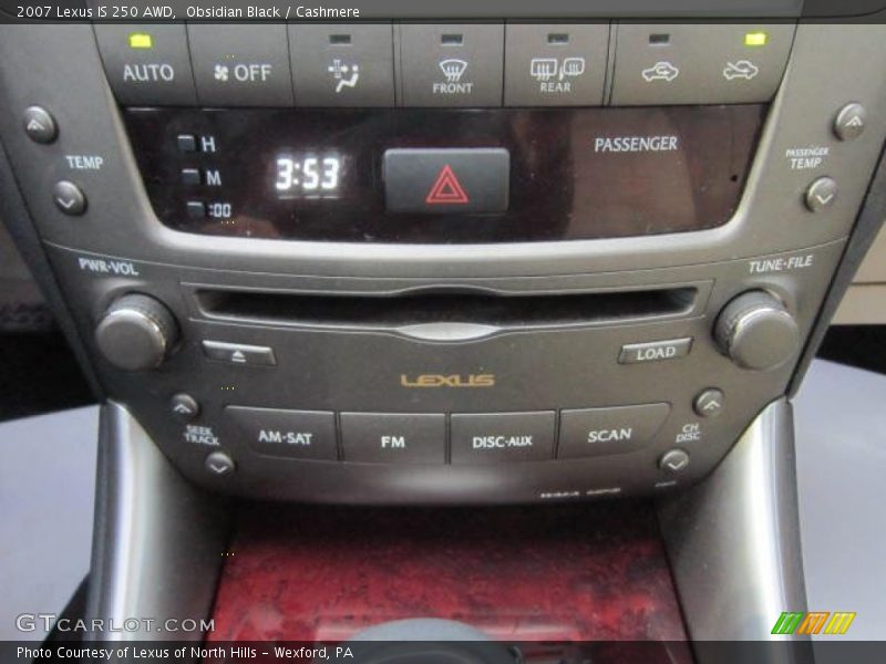 Obsidian Black / Cashmere 2007 Lexus IS 250 AWD