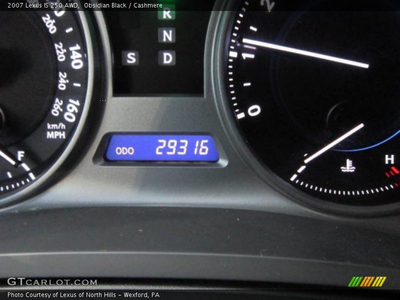 Obsidian Black / Cashmere 2007 Lexus IS 250 AWD