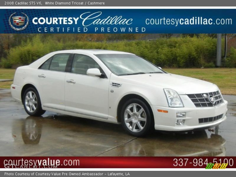 White Diamond Tricoat / Cashmere 2008 Cadillac STS V6