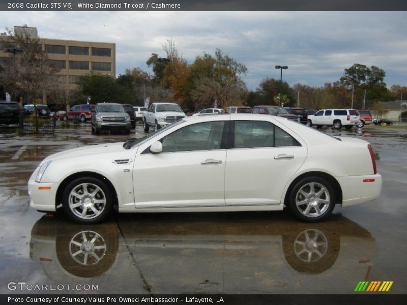 White Diamond Tricoat / Cashmere 2008 Cadillac STS V6