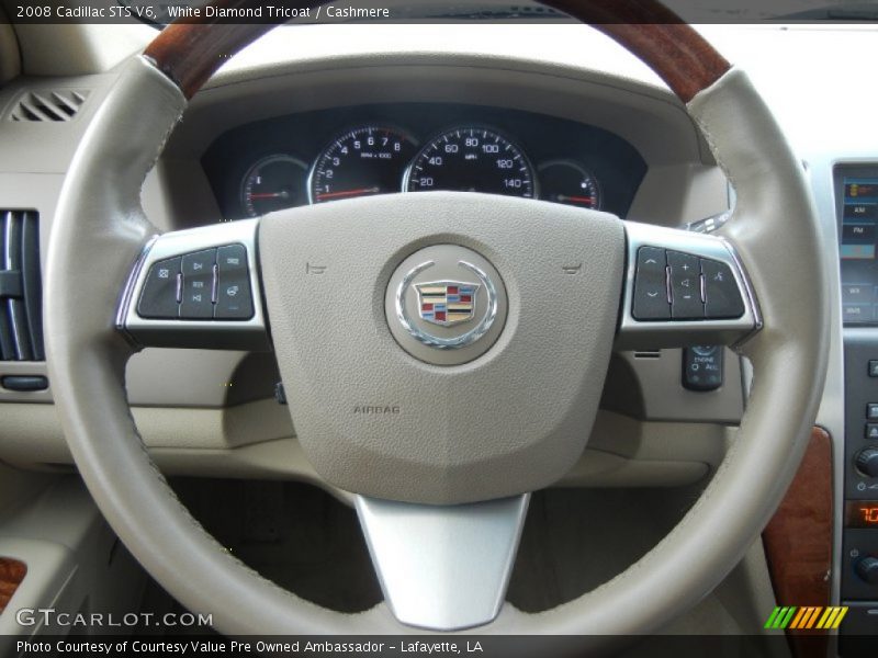 White Diamond Tricoat / Cashmere 2008 Cadillac STS V6
