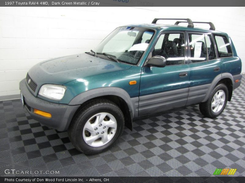 Dark Green Metallic / Gray 1997 Toyota RAV4 4WD