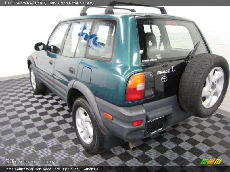 Dark Green Metallic / Gray 1997 Toyota RAV4 4WD