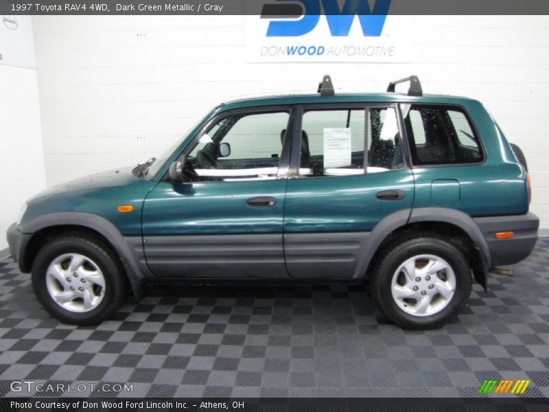 Dark Green Metallic / Gray 1997 Toyota RAV4 4WD
