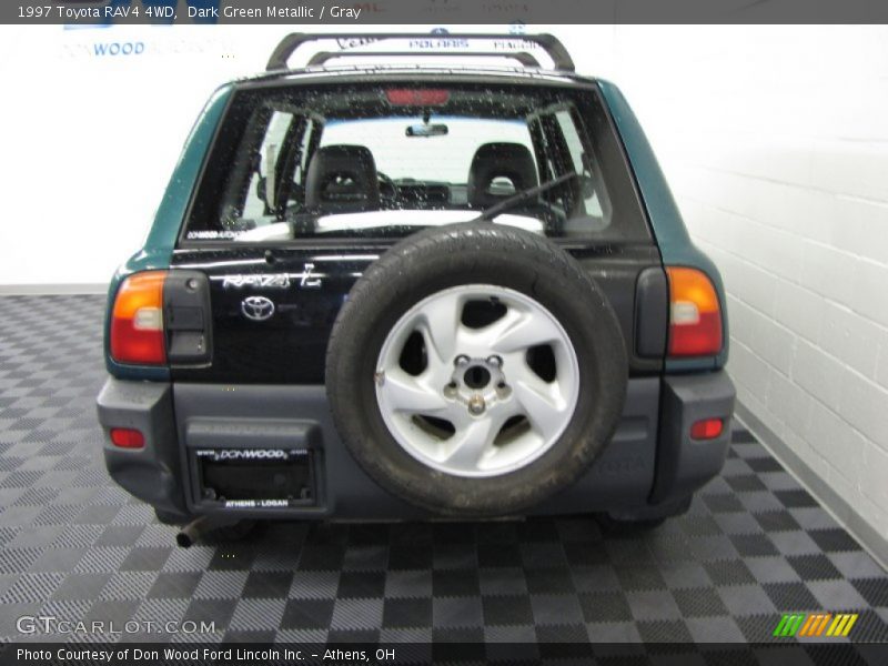 Dark Green Metallic / Gray 1997 Toyota RAV4 4WD