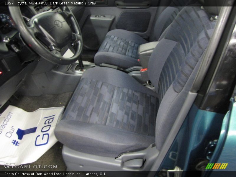 Dark Green Metallic / Gray 1997 Toyota RAV4 4WD