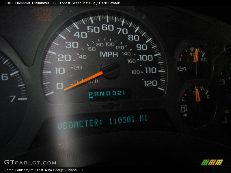 Forest Green Metallic / Dark Pewter 2002 Chevrolet TrailBlazer LTZ