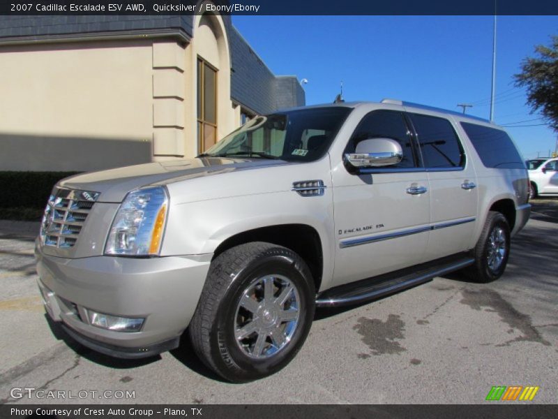 Quicksilver / Ebony/Ebony 2007 Cadillac Escalade ESV AWD