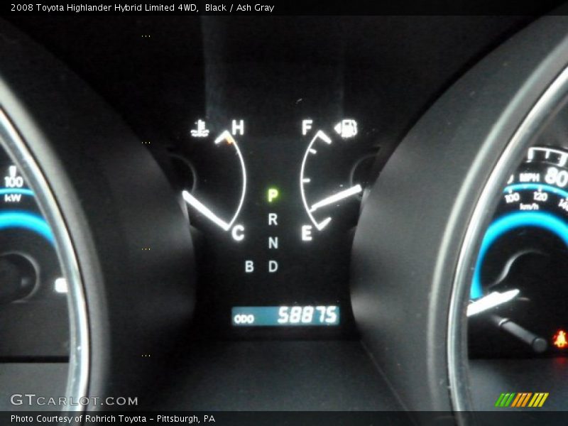 Black / Ash Gray 2008 Toyota Highlander Hybrid Limited 4WD