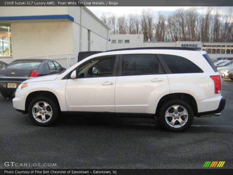 Pearl White Tri Coat Metallic / Beige 2008 Suzuki XL7 Luxury AWD