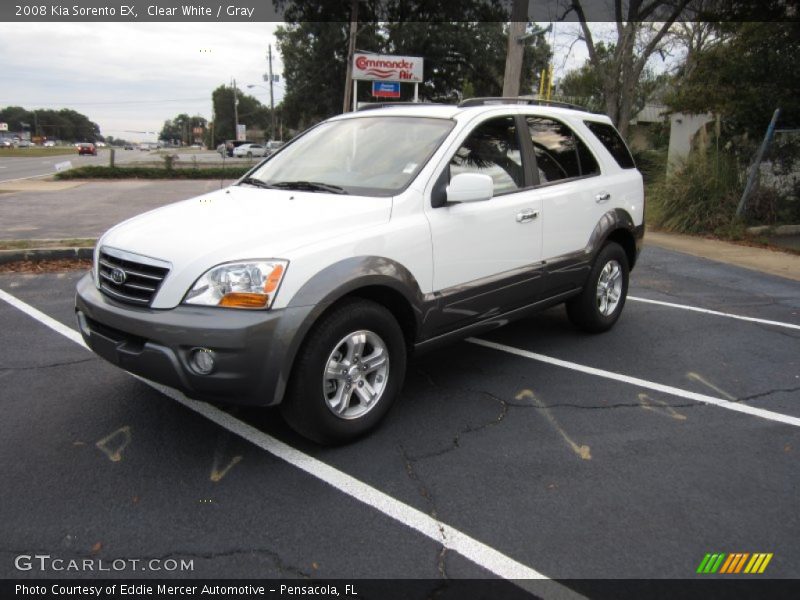 Clear White / Gray 2008 Kia Sorento EX