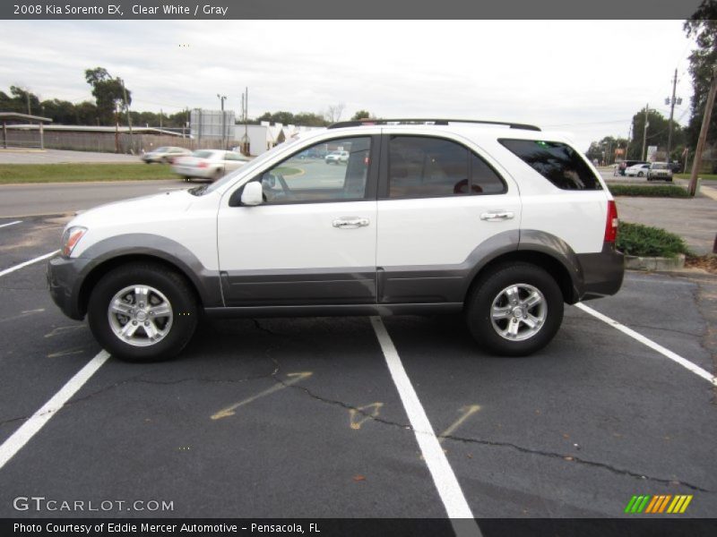 Clear White / Gray 2008 Kia Sorento EX