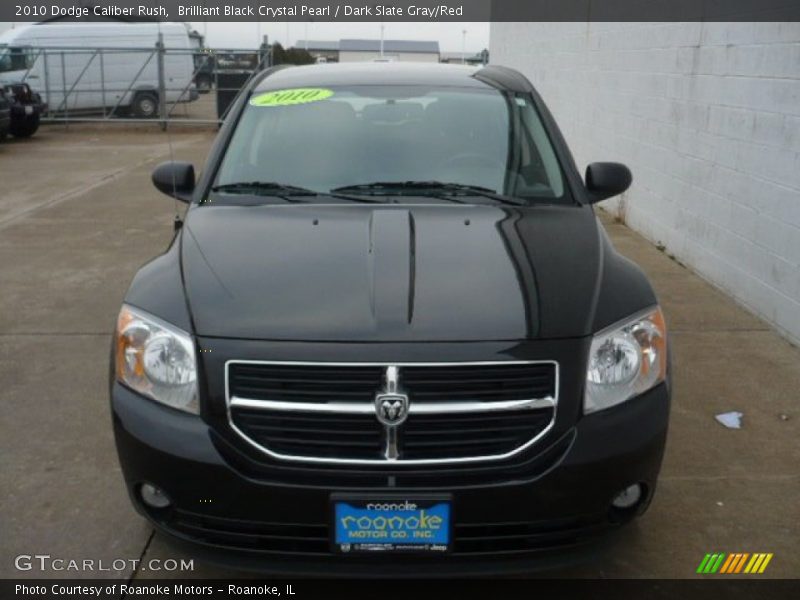 Brilliant Black Crystal Pearl / Dark Slate Gray/Red 2010 Dodge Caliber Rush