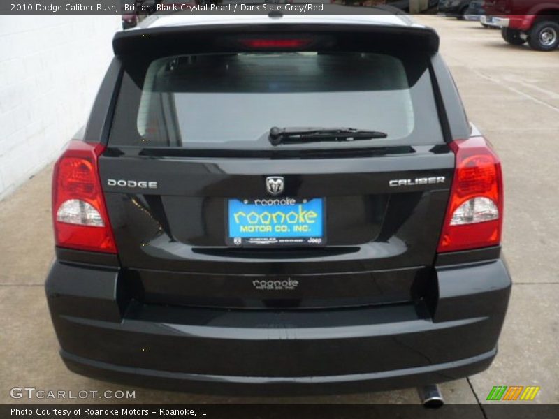 Brilliant Black Crystal Pearl / Dark Slate Gray/Red 2010 Dodge Caliber Rush