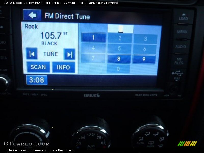 Brilliant Black Crystal Pearl / Dark Slate Gray/Red 2010 Dodge Caliber Rush