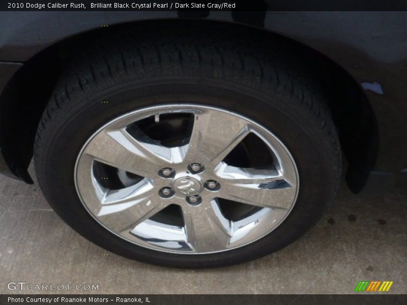 Brilliant Black Crystal Pearl / Dark Slate Gray/Red 2010 Dodge Caliber Rush