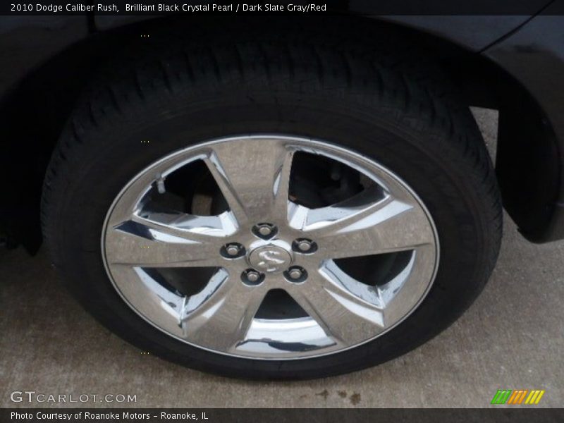 Brilliant Black Crystal Pearl / Dark Slate Gray/Red 2010 Dodge Caliber Rush