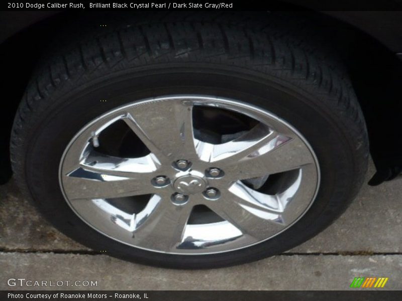 Brilliant Black Crystal Pearl / Dark Slate Gray/Red 2010 Dodge Caliber Rush