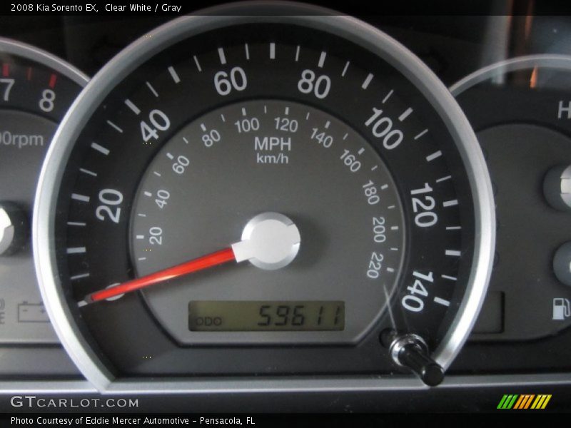 Clear White / Gray 2008 Kia Sorento EX