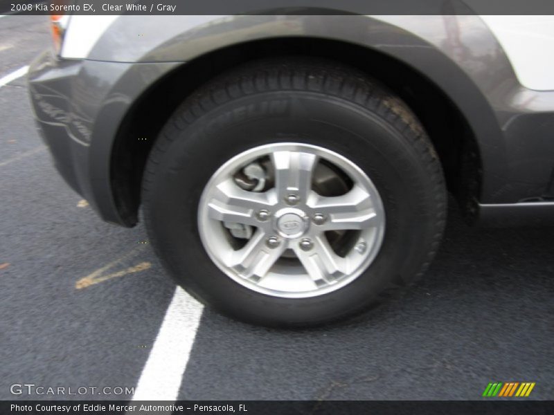 Clear White / Gray 2008 Kia Sorento EX