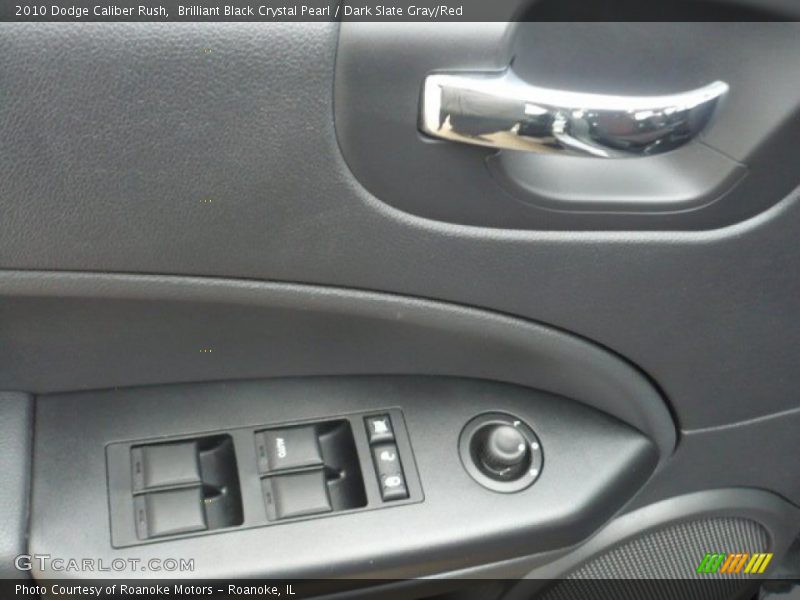 Brilliant Black Crystal Pearl / Dark Slate Gray/Red 2010 Dodge Caliber Rush