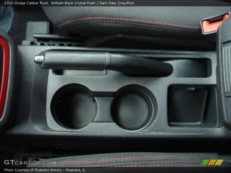 Brilliant Black Crystal Pearl / Dark Slate Gray/Red 2010 Dodge Caliber Rush