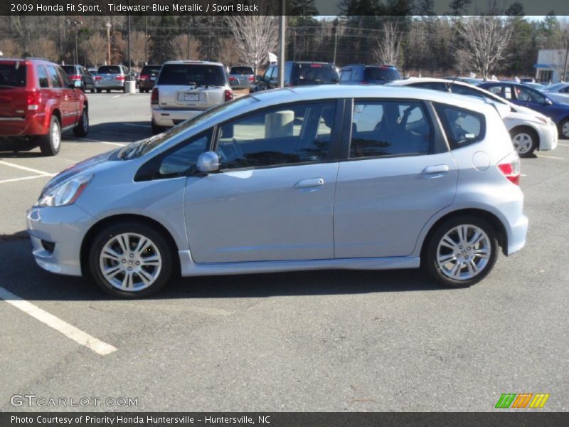 Tidewater Blue Metallic / Sport Black 2009 Honda Fit Sport