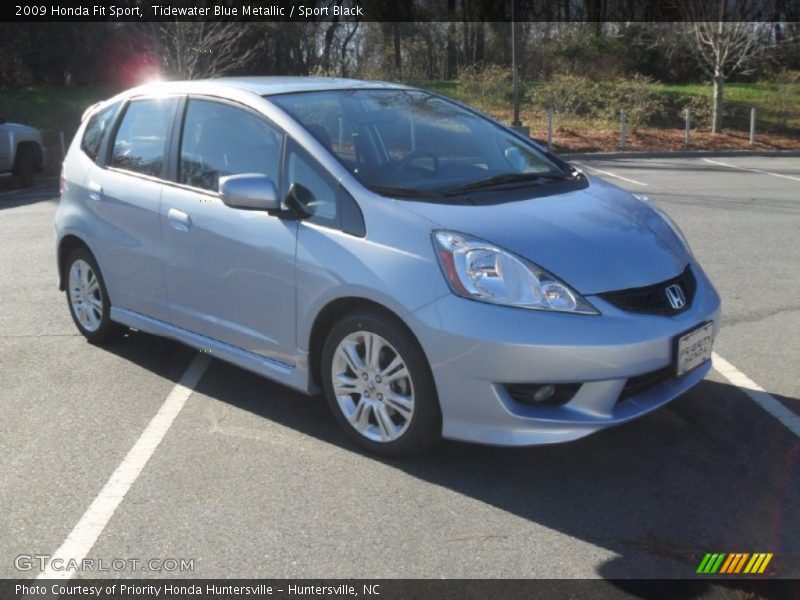 Tidewater Blue Metallic / Sport Black 2009 Honda Fit Sport