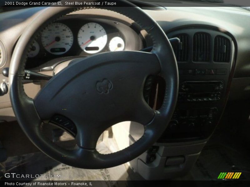 Steel Blue Pearlcoat / Taupe 2001 Dodge Grand Caravan ES