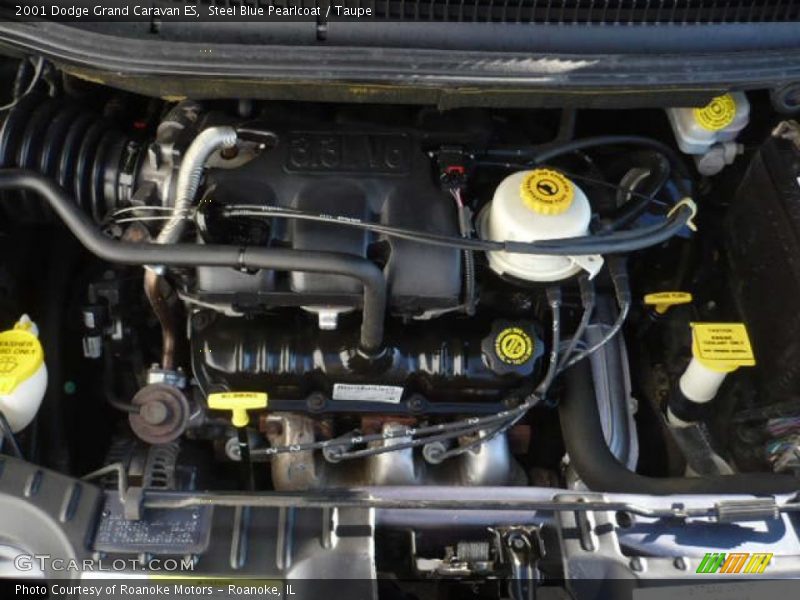 Steel Blue Pearlcoat / Taupe 2001 Dodge Grand Caravan ES