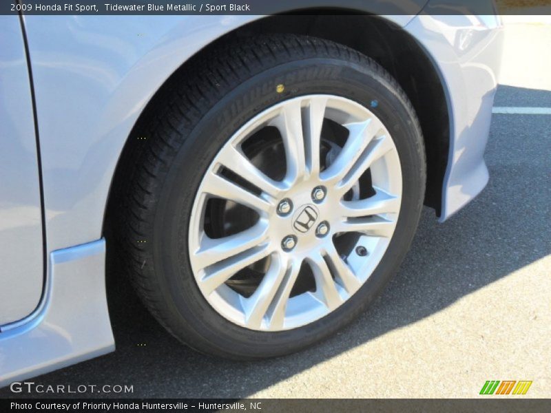 Tidewater Blue Metallic / Sport Black 2009 Honda Fit Sport