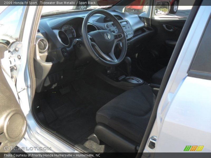 Tidewater Blue Metallic / Sport Black 2009 Honda Fit Sport