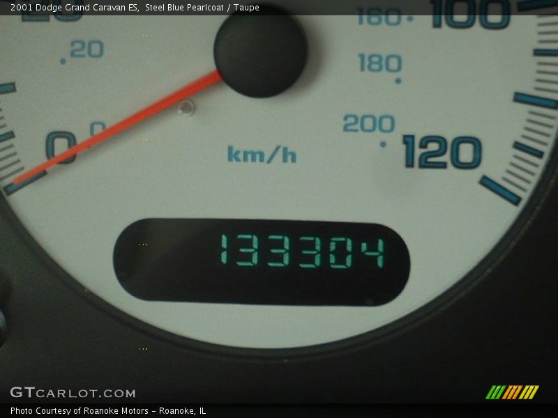 Steel Blue Pearlcoat / Taupe 2001 Dodge Grand Caravan ES